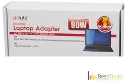 Delight Univerzális Laptop/Notebook Töltő Adapter Tápkábellel (55365) - fizz