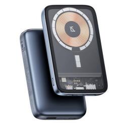 USAMS 10KCD18401 Vezeték Nélküli Külső Akkumulátor - 10000 mAh, Vezeték Nélküli Töltés, Szürke