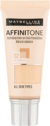 Maybelline Affinitone hidratáló alapozó, 02 Light Porcelain, 30 ml