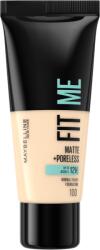 Maybelline New York Fit Me! Matte + Poreless alapozó 100 Warm Ivory, 30 ml