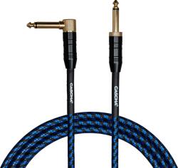 Cascha Professional Line Guitar Cable Tweed Blue 3 m Директен - Ъглов Инструментален кабел (CCP-G2ABL3)