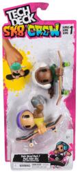 Tech Deck Set 2 mini placi de skateboard cu 2 figurine, Tech Deck, SK8 Crew, 20148774