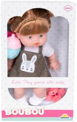 BouBou Papusa bebelus cu rochita, Boubou, 35 cm Papusa