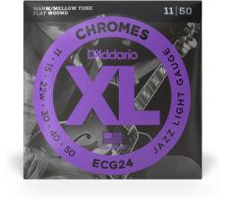 D'Addario ECG24 D'Addario ECG24 Chromes Chromes Flat Wound 11-50 set de corzi pentru chitară electrică (ECG24)