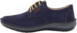 Otter Pantofi barbati, Otter, OT9554-42-2-Albastru-Inchis, casual, piele naturala, perforati, cu talpa joasa, albastru inchis (Marime: 42)