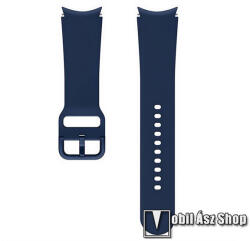 Samsung sport okosóra szíj - SÖTÉTKÉK - szilikon, M / L méret, állítható, izzadságálló, 20mm széles - SAMSUNG Galaxy Watch6 / Watch5 / Watch5 Pro / Watch4 - ET-SFR87LN (ET-SFR87LN)