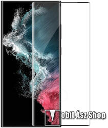 Nillkin Samsung Galaxy S23 Ultra (SM-S918), NILLKIN 3D CP+ MAX üvegfólia, 9H, 0, 3mm, Full cover, Fekete