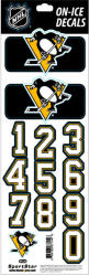 Sportstape ALL IN ONE HELMET DECALS - PITTSBURGH PENGUINS - DARK HELMET Védősisakszám
