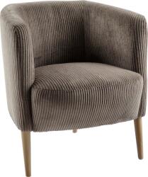 TEMPO KONDELA Fotel, szürkésbézs Taupe/bükk, ALIEN