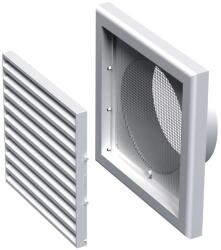 VENTS Műanyag Szellőzőrács Csőcsatlakozóval 187x187 D=125 (mv 120 Vs Abs)