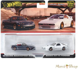 Mattel - Car Culture 2 db -os Pack - '04 Mazda Mazdaspeed Miata & Mazda RX7 FC Pandem (HRR75)