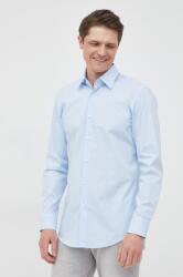 HUGO BOSS ing férfi, galléros, slim - kék 41 - answear - 40 990 Ft