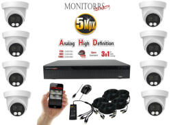 Monitorrs Security - AHD dóm kamerarendszer 8 kamerával 5 Mpix - 6197K8