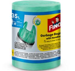 FINO Saci menajeri cu manere 35 L verzi Fino HD 100 bucati/rola (FINSACIMHD35L100V)