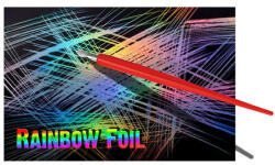 Karcfólia csomag, üres, szivárványos - ESSDEE 10 Rainbow Foil 305x229mm