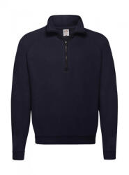 Fruit of the Loom Férfi hosszú ujjú pulóver Fruit of the Loom Classic Zip Neck Sweat 3XL, Mély sötétkék (navy)