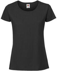 Fruit of the Loom Csomag akciós póló (minimum 5 db) Női póló Rövid ujjú Fruit of the Loom Lady-Fit Ringspun Premium T - XL, Fekete