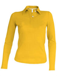 Kariban Női galléros póló Kariban KA244 Ladies' Long-Sleeved polo Shirt -2XL, Yellow