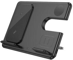 hoco. CQ1 asztali töltőállvány 3in1 (15W, wireless, gyorstöltő, Samsung Watch töltő, kitámasztó) FEKETE Samsung Galaxy Z Fold6 (SM-F956), Galaxy Z Flip6 (SM-F741), Galaxy S25 (SM-S931) (CQ1_SAMS_CQ1)