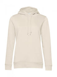 B&C Collection Női kapucnis hosszú ujjú organikus pulóver B and C Organic Hooded /women S, Törtfehér