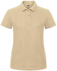 B and C Női galléros póló rövid ujjú B&C Ladies' Piqué Polo Shirt - PWI11 - L, Homokbarna