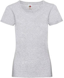 Fruit of the Loom Női póló Csapott ujjú Fruit of the Loom Valueweight T Lady-Fit - XL (16), Heather szürke