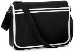 Bag Base Válltáska Bag Base Retro Messenger - Egy méret, Fekete/Fehér