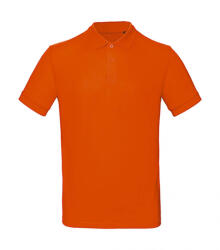 B and C Férfi rövid ujjú organikus galléros póló B and C Organic Inspire Polo /men 2XL, Narancssárga