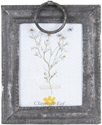 Clayre & Eef Rama foto de masa, perete metal gri 23x5x28 cm, 20x25 cm (2F0747)