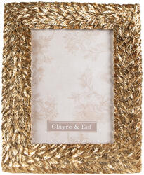 Clayre & Eef Rama foto de masa, perete polirasina aurie 19x2x24 cm, 13x18 cm (2F0947)