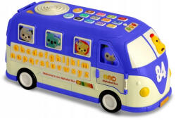 Ricokids Jucarie educativa in forma de autobus cu sunete si cuburi Ricokids - Albastru (EDI774101)