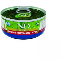 N&D Prime Kitten csirke & gránátalma konzerv 12x70g
