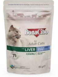 BonaCibo POUCH - WET ADULT CAT FOOD - LIVER 12x85g