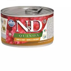 N&D Quinoa Dog konzerv fürj & kókusz adult mini 6x140g
