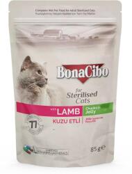 BonaCibo POUCH - WET ADULT CAT FOOD - STERILISED - LAMB 12x85g