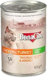 BonaCibo CANNED CAT FOODS CHICKEN & TURKEY 12x400g