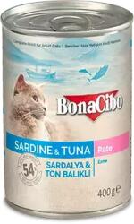 BonaCibo CANNED CAT FOODS SARDINE & TUNA 12x400g