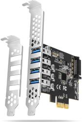 AXAGON Card de expansiune Axagon USB 3.2 Gen 1 cu 4 porturi PCIe x1 PCEU-43RS (PCEU-43RS)