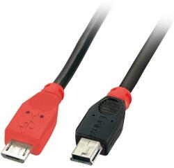 Lindy Cablu USB 2.0 Micro-B la mini-B, OTG M/M, 1m, negru 31718 (31718)