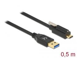 Delock Cablu Delock SuperSpeed USB 10 Gbps (USB 3.2 Gen 2) conector de tip A - conector de tip A - USB Type-C - conector de tip C (84025)