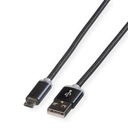 Roline Cablu USB 2.0 LED cablu de încărcare, A - Micro B, M/M, 1 m, negru 11.02. 8318-10 (11.02.8318-10)