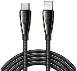 JOYROOM PIONEER cablu de date (Type-C - lightning 8pin, 30W, 120cm, încărcător rapid, șiret) BLACK SA31-CL3 30 (SA31-CL3 30)