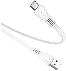 hoco. X40 cablu de date (USB - microUSB, 100cm, rezistent la rupere, cablu plat) FEHÉR X40_M_W (X40_M_W)