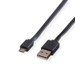 Roline Cablu USB 2.0, A-MicroB, M/M, 1m, negru 11.02. 8760-10 (11.02.8760-10)