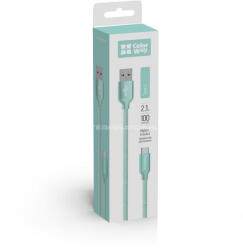 ColorWay Cablu Colorway USB-Type-C 1m 2.1A mint (CW-CBUC003-MT) (CW-CBUC003-MT)
