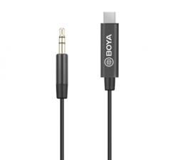 BOYA BY-K2 Cablu convertor de 3, 5 mm de la TRS de sex masculin la TYPE-C de sex masculin 20cm (BY-K2)