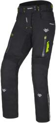 RSA Pantaloni de motocicletă RSA Greby 2 pentru femei, negru-galben-fluo (RSALAGREBY2BY)