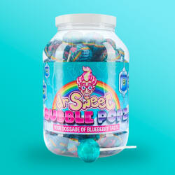  Dr Sweet Bubble Popz áfonyás nyalókák 70 db 1750g Szavatossági idő: 2025-07-01 - delfinbuvar