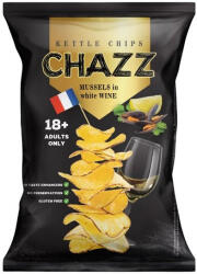 CHAZZ Mussels and White Wine kagyló és fehér bor ízű burgonyachips 90g Szavatossági idő: 2026-03-31