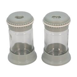 HANE IRIS Macaron Salt&Pepper üveg fűszerszóró szett 2*105ml, rószaszín, fehér, szürke vagy kék színű HN-1139 (HN-1139) - bestbyte